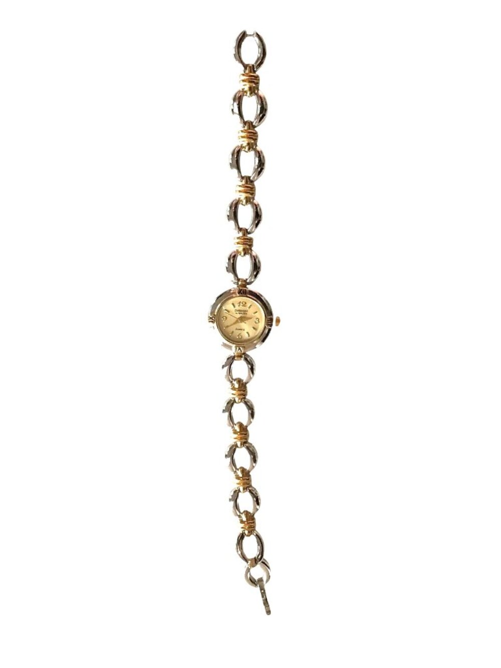 EMBASSY BY GRUEN - WOMENS SILVER/GOLD TONE STAINLESS STEAL WRISTWATCH